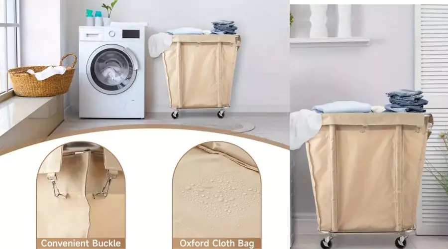 Rengue Laundry Cart with Wheels 