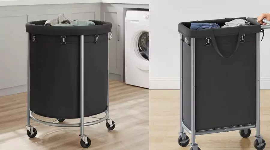 SONGMICSHOME Laundry Basket with Wheels 